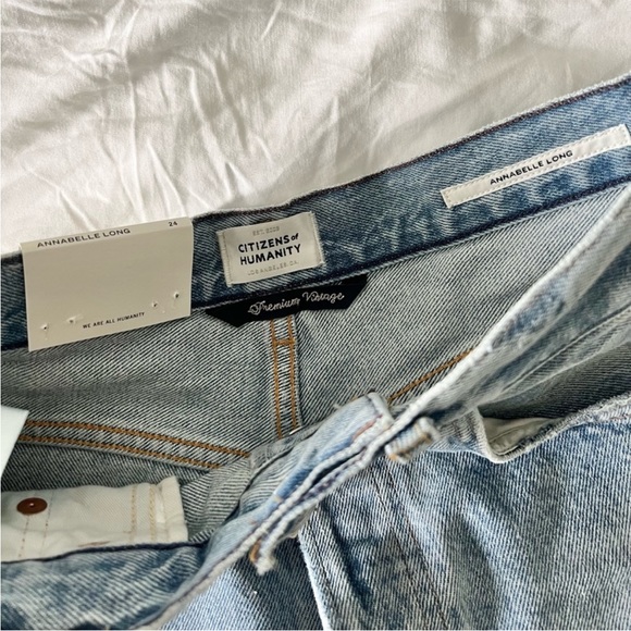 NWT Citizens of Humanity Annabelle Long Denim Jeans Shorts Size 31 - Picture 3 of 6